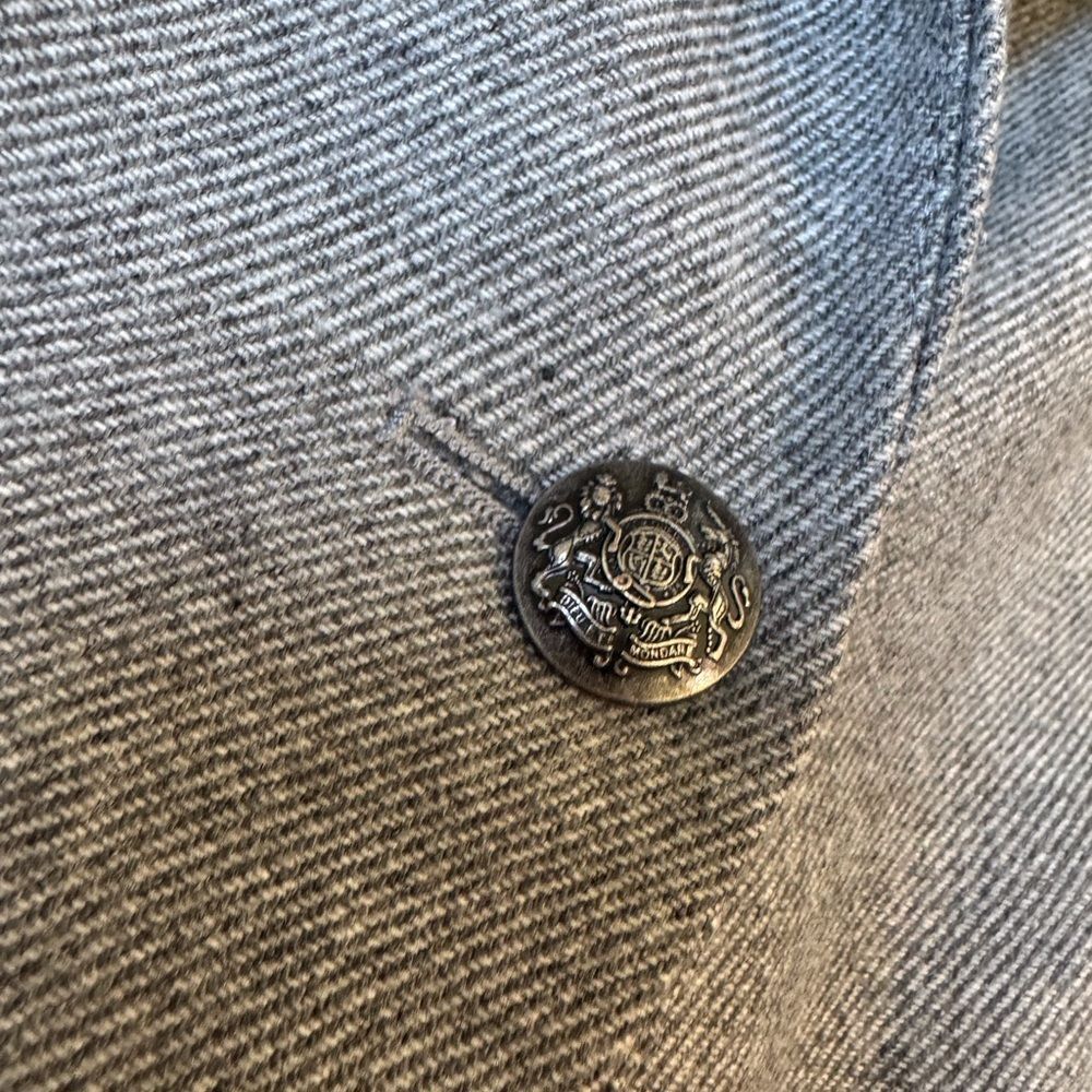 Banana Republic Military Inspired Gray Women's Tailored Wool Blend Blazer - Picture 6 of 11